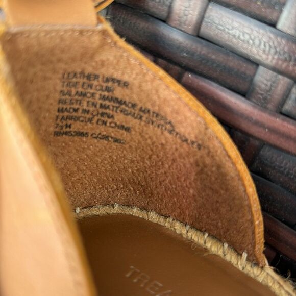 Treasure and Bond Leather Sannibel Platform Wedge Sandal Camel Tan 7.5 - Picture 9 of 9